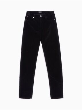 APC Standard Corduroy Jeans Anthracite Slim Leg Black Mens Size 30